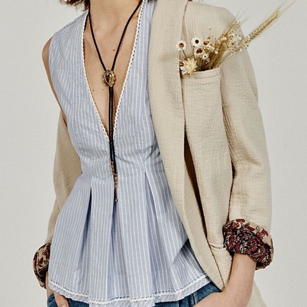 NWT FP Good Feels Stripe top